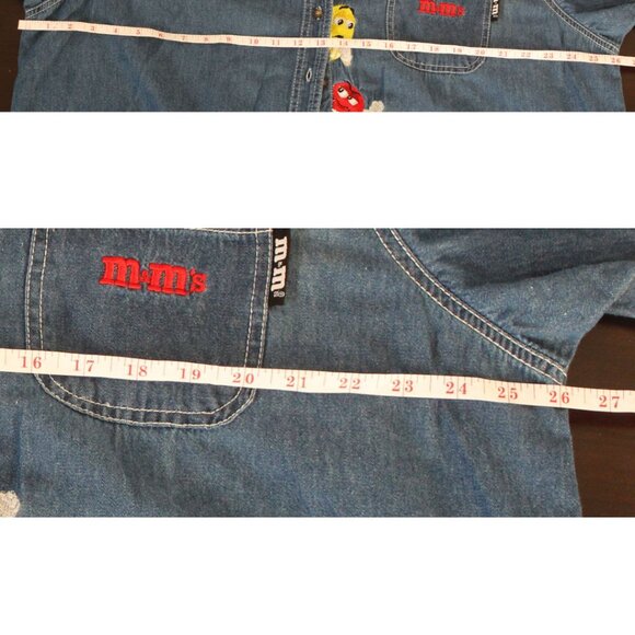 M&M's Brand Women's Long Sleeve Denim Blue Jean Shirt, Plus Size: 22W / 24W - Picture 8 of 9